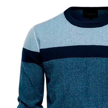 Pull en maille tricolore 