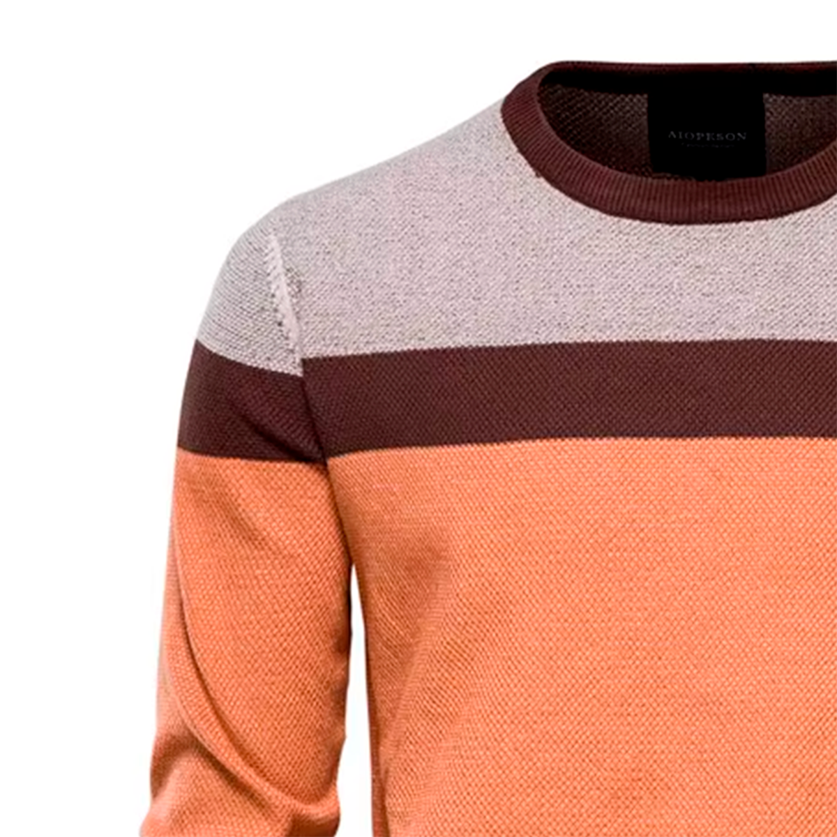 Pull en maille tricolore 