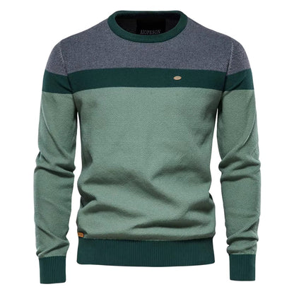 Pull en maille tricolore 